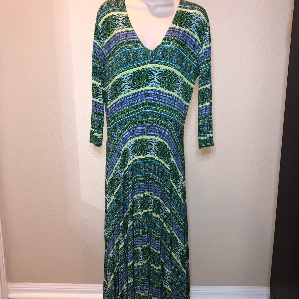 Agnes & Dora - Green & Yellow Shark-Bite Dress